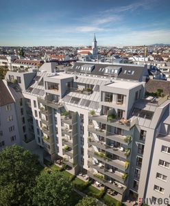 HOFSEITIGE Neubauwohnung mit ca. 7 m² BALKON | ERSTBEZUG | Fernwärme | TG-Stellplatz optional | Nachhaltiges Wohnbauprojekt