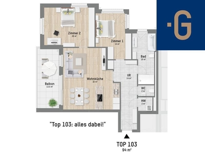 Komfortabler 3-Zimmer Familientraum mit West-Terrasse nahe Donau Zentrum