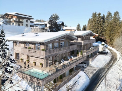 Neubau: Tiroler Chalets mit Blick in die Bergwelt