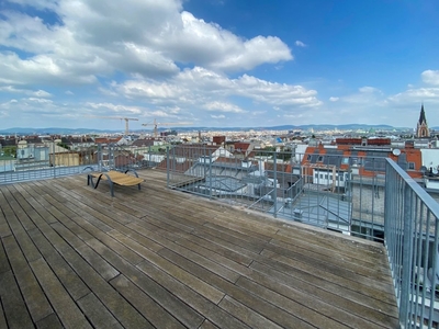 5-Zimmer-DG-Maisonette mit ca. 77 m² Freifläche und Fernblick zu mieten in 1040 Wien