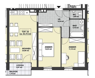 3-Zimmer Mietwohnung mit Balkon im Herzen von 2120 Wolkersdorf