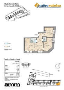 4400 Steyr, Blumauergasse 26 - Studentenwohnheim