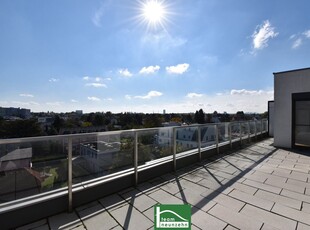 Die Wohnung der Superlative - Atemberaubender Weitblick mit großer Süd-Ost-Terrasse direkt beim Donauzentrum und U1 - Baurecht