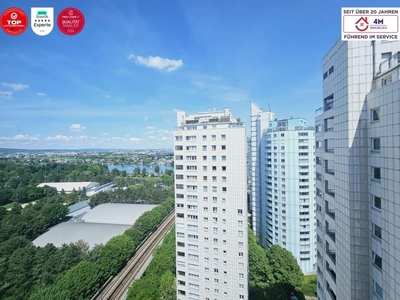 *Über den Wolken* 1 Zimmer Wohnung im 19. Liftstock mit Blick auf die Donau! Nähe UNO City!