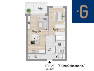 Freundliche 2-Zimmer Wohnung mit ganz viel Licht für ein gemütliches Zuhause