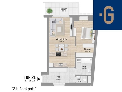 Jackpot: Freundliche 2-Zimmer Wohnung im Grünen. Nur 800m zur U1 sowie S1, S2 und S7