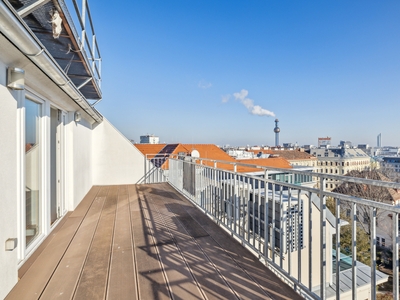 Altbau-Penthouse-Wohnung mit Weitblick und Privatsphäre