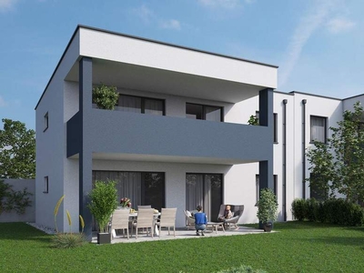 !!Neubau-Erstbezug!!-- Moderne 3 Zimmer-Garten-Wohnung mit überdachter Terrasse in einer Doppelhaushälfte in Pucking!