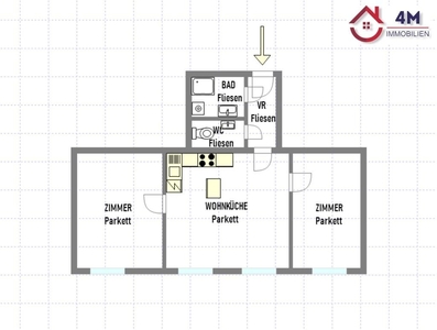 Moderne, großräumige, WG-geeignete 3-Zimmer Wohnung im 3. Liftstock , mit sehr guter Infrastruktur & U-Bahn Nähe