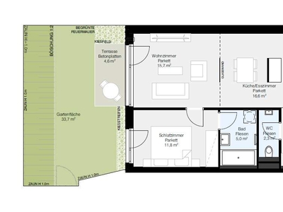 Erstbezug! 2-Zimmer-Gartenwohnung in Wr. Neustadt!