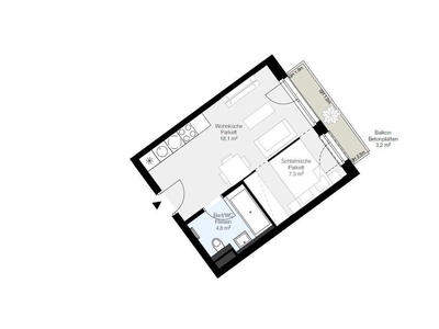 Erstbezug! 2-Zimmer-Wohnung mit Loggia in Wr. Neustadt!