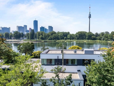 Luxuriöses Wohnen in Traumhaus mit dem wohl atemberaubendsten Ausblick der Stadt - Direkt an der Alten Donau