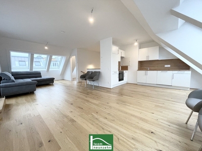 Einmalige Maisonette Wohnung mit 4 Freiflächen (2 Balkone & 2 Terrassen mit jeweils 25m²) - Dachterrasse mit Fernblick - Fußbodenheizung & Klima vorha