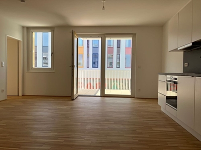 RIVUS VIVERE - ERSTBEZUG inkl. KÜCHE: Helle, südseitige 2-Zi-Wohnung mit BALKON, Haus 1/Top 14