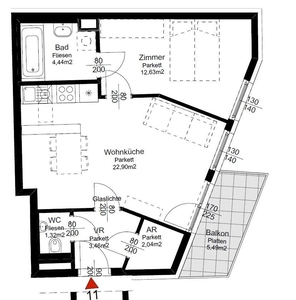 Ruhige 2-Zimmer-Wohnung mit Balkon - zu mieten in 1210 Wien