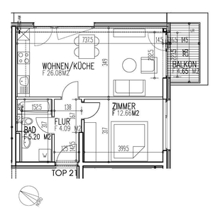 2-Zimmer Wohnung in zentraler Lage