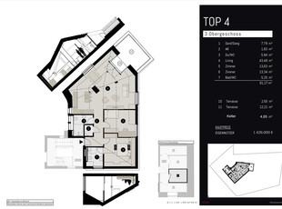 Groß geschnittene 3-Zimmer-Wohnung