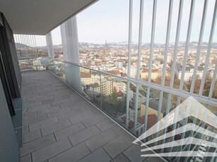 Vollmöblierte 2 Zimmerwohnung mit sensationellem Weitblick im LUX TOWER - 360° Rundgang online!