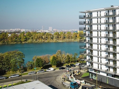 2-Zimmer-Wohnung Neubau mit Seeblick Hirschstettner Badeteich inkl Komplettküche, Balkon und Kellerabteil/ Z90 OG8