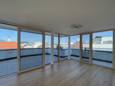 Erstbezug: Exklusives, modernes Penthouse mit ca. 90 m² Terrasse in der Klagenfurter Innenstadt