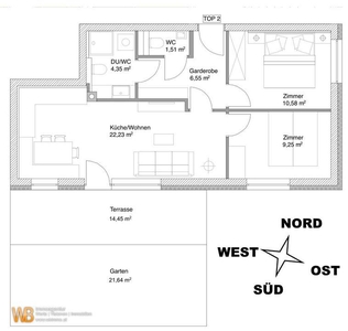 Ruhelage Schladming: 55m² Wohnfläche + Sonnenterrasse und Carport-Stellplatz