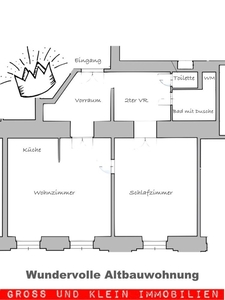 Mitten im Zentrum- traditionsreiches Haus - Provisionsfrei Die Wohnung hat das gewisse ETWAS.