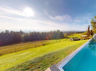 LUXUS PUR mit unverbaubarem Panorama! Traumhaus mit ca. 263 m² Wohnfläche, riesigem Infinity-Pool, Sauna, Kamin, Doppelgarage, Doppelcarport, Smart-Home-Steuerung und vielen weiteren Highlights! Jetzt besichtigen und sich verlieben!