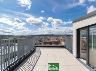 ÜBER DEN DÄCHERN WIENS! DACHGESCHOSS WOHNTRAUM IN HERNALS! DACHTERRASSEN MIT RUNDUM - WEITBLICK! SOFORT BEZIEHBAR! KÜCHEN INKLUSIVE - JETZT ANFRAGEN