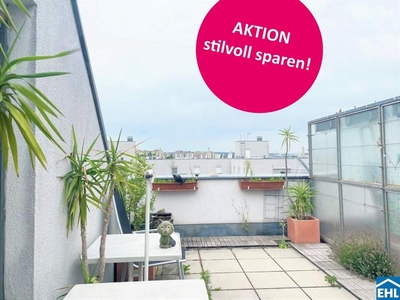 Stilvoll sparen - Preisreduktion! Lichterfülltes Wohnen mit Galerie, Dachterrasse und verglaster Loggia!