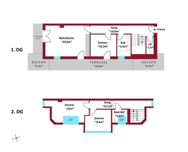 10 Minuten zur U2 - direkt am oberen Mühlwasser - nur noch 2 DG Maisonette verfügbar - grüne Ruhelage - Klimaanlage - Tiefgaragenstellplatz