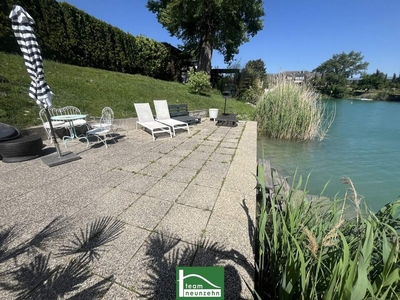 WOHNEN AM WASSER! Bungalow mit Blick ins Grüne und direktem Badezugang! Erholung pur!