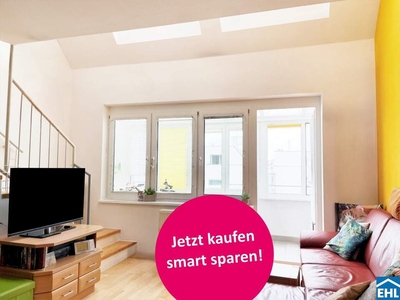 Preisnachlass - smart sparen! Maisonette-Wohnung: Galerie, Dachterrasse und Loggia!